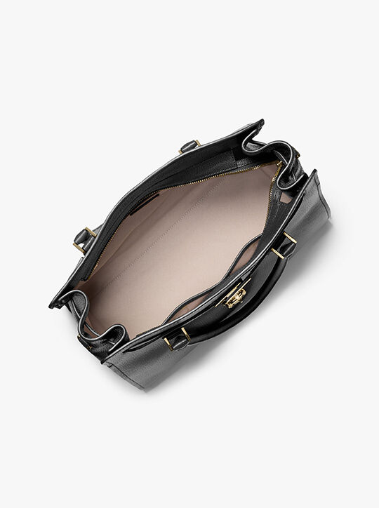 michael kors hamilton moderne large leather satchel