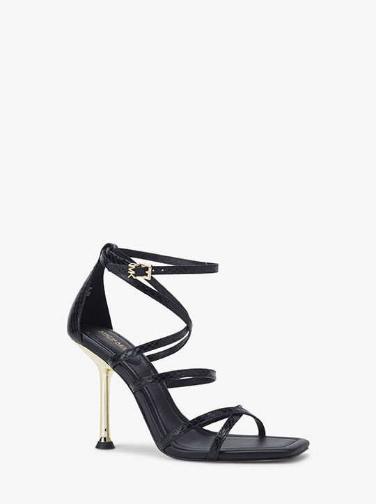 صندل إيماني جلد منقوش بشكل ثعبان michael kors صندل إيماني جلد منقوش بشكل ثعبان