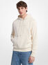 michael kors embossed logo cotton blend hoodie