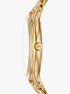 Slim Runway Gold-Tone Curb-Link Watch michael kors slim runway gold tone curb link watch