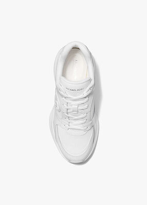 michael kors حذاء زوما الرياضي المصنوع من الجلد والشبك