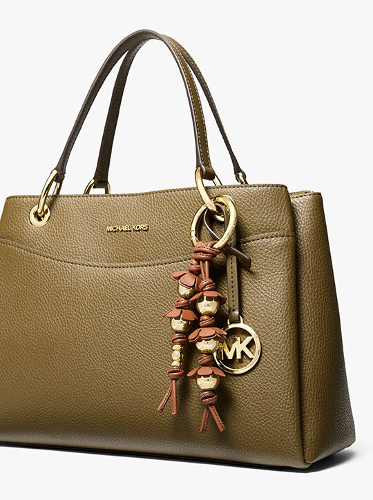 Embellished Floral Bag Charm michael kors embellished floral bag charm