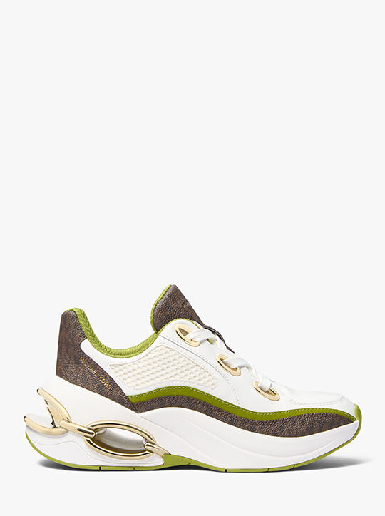 Toni Mixed-Media Trainer michael kors toni mixed media trainer