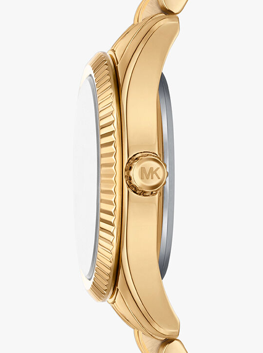 Petite Lexington Pavé Gold-Tone Watch michael kors petite lexington pav gold tone watch
