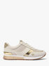 Andi Metallic Mesh and Leather Trainer michael kors andi metallic mesh and leather trainer