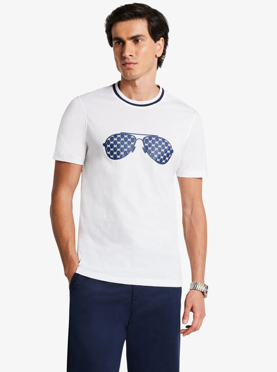 Logo Aviator Cotton T-Shirt michael kors logo aviator cotton t shirt