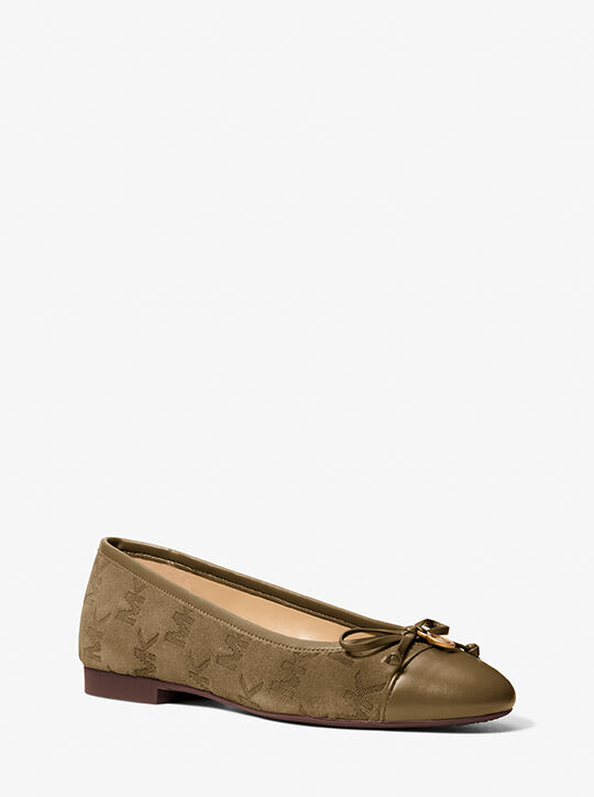 michael kors piper flex logo stitched suede