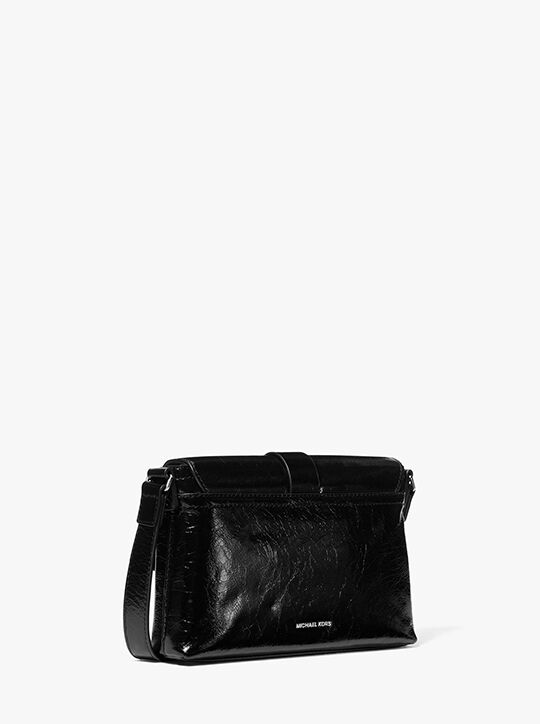 michael kors darrington mini crackled leather crossbody bag