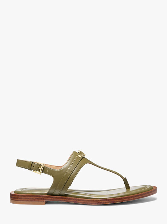 Mandy Leather T-Strap Sandal michael kors mandy leather t strap sandal