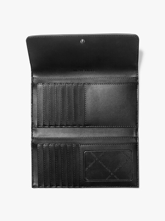 Jet Set Travel Signature Logo Tri-Fold Wallet michael kors jet set travel signature logo tri fold wallet