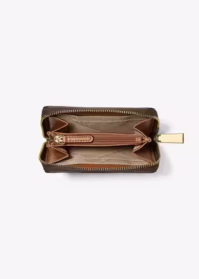 michael kors jet set small signature logo zip around card case
