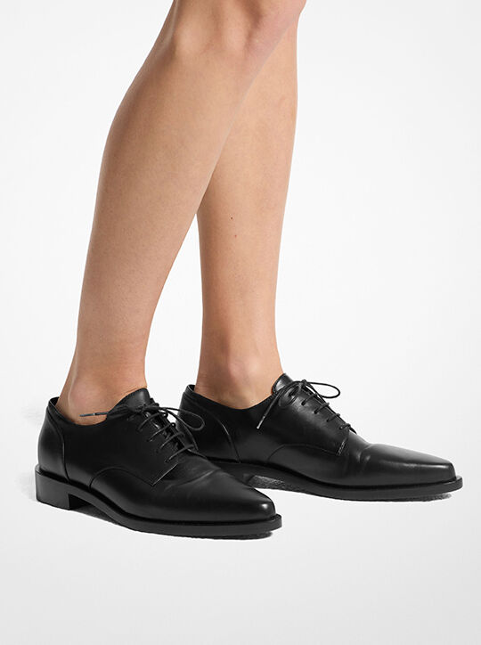 michael kors annette leather oxford