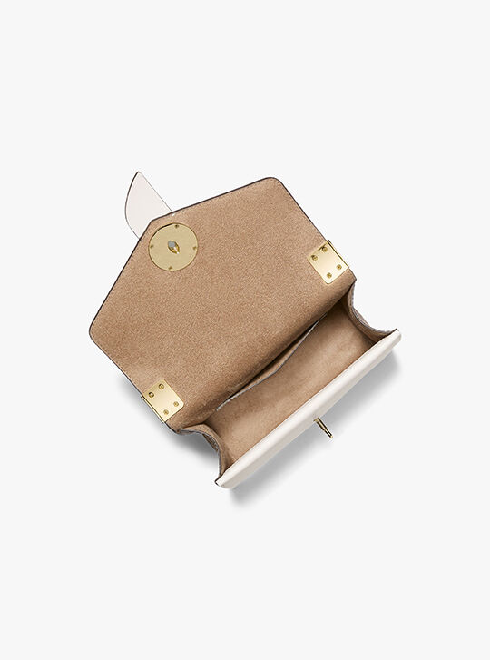 Greenwich Small Color-Block Logo and Saffiano Leather Crossbody