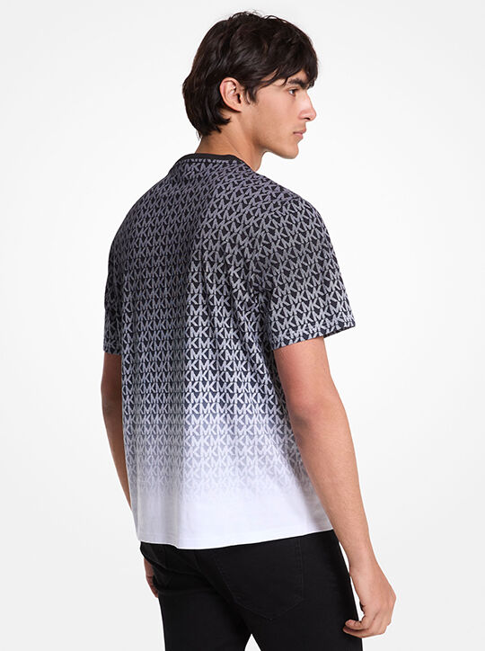 michael kors ombr  signature logo cotton t shirt