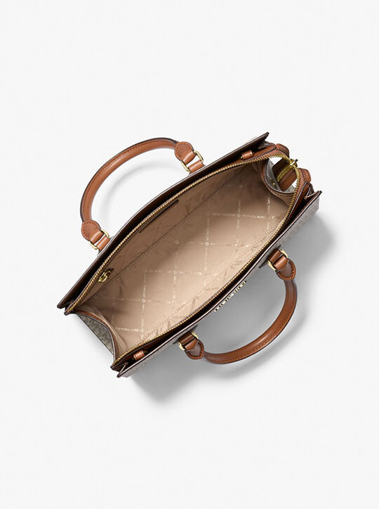 michael kors sheila medium logo satchel