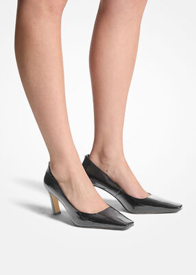 michael kors darrah crackled patent leather pump