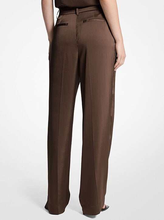 Drapey Satin Wide Leg Pants michael kors drapey satin wide leg pants