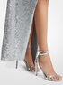 Chrissy Metallic Python Embossed Leather Sandal michael kors chrissy metallic python embossed leather sandal