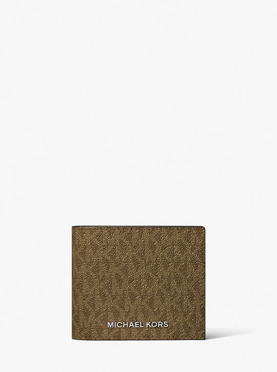 Harrison Logo Billfold Wallet With Passcase michael kors harrison logo billfold wallet with passcase