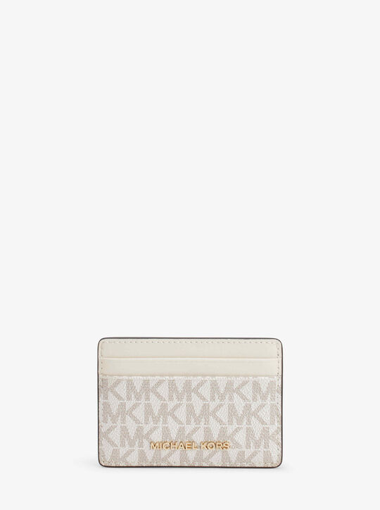Jet Set Signature Logo Card Case michael kors jet set signature logo card case