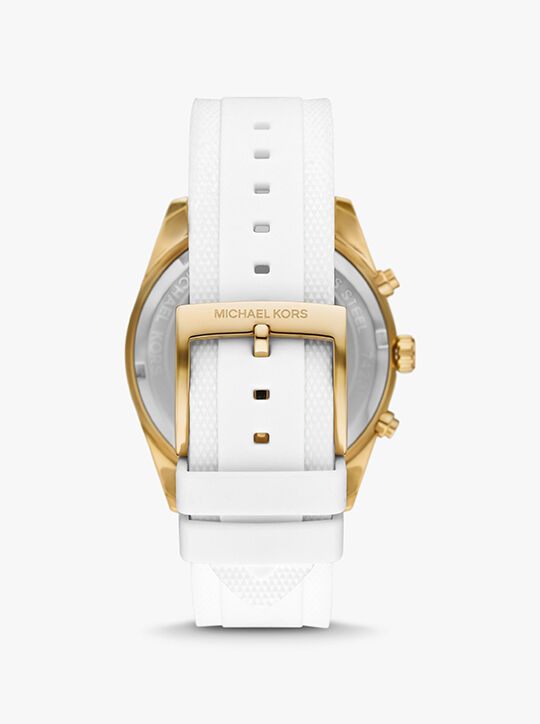 michael kors oversized hadyn pav  gold tone watch