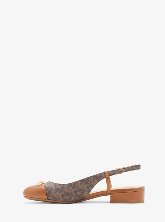 michael kors perla flex signature logo slingback flat