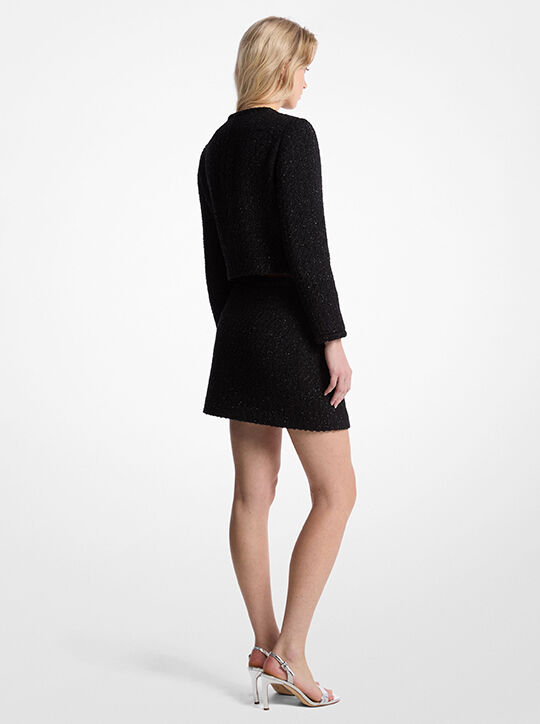 michael kors metallic tweed mini skirt