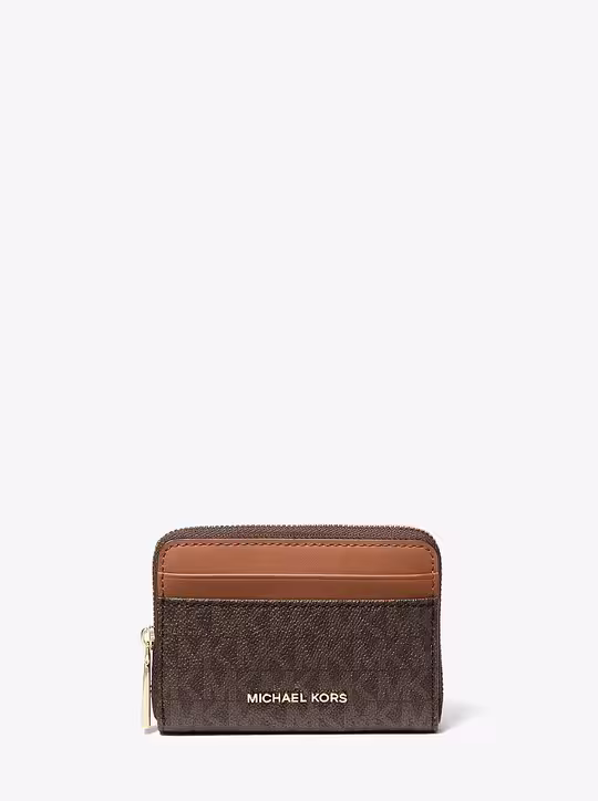 Jet Set Small Signature Logo Zip-Around Card Case michael kors jet set small signature logo zip around card case