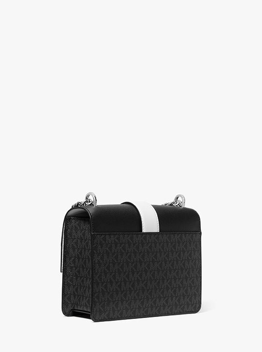 michael kors حقيبة كروس غرينتش صغيرة بشعار الماركة ملونة