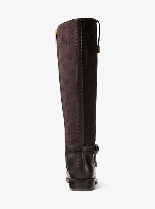 Beverly Quited Suede and Leather Riding Boot michael kors beverly quited suede and leather riding boot