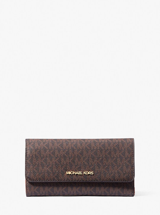 Jet Set Large Logo Trifold Wallet michael kors jet set large logo trifold wallet