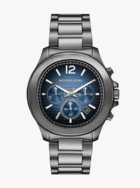 Oversized Sage Gunmetal Watch michael kors oversized sage gunmetal watch