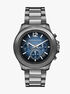 Oversized Sage Gunmetal Watch michael kors oversized sage gunmetal watch