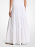 michael kors smocked cotton poplin tiered maxi skirt