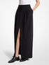 michael kors wool double belted maxi skirt