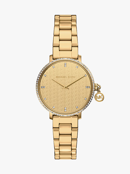 Michael Kors Pyper Two-Hand Gold-Tone Stainless Steel Watch michael kors pyper two hand gold tone stainless steel watch