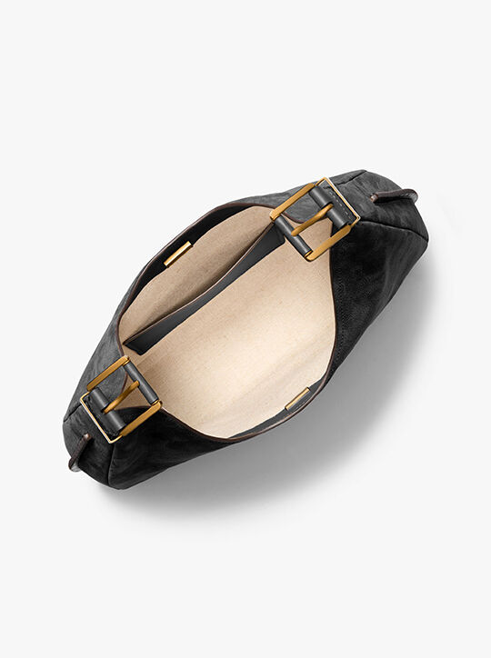 michael kors حقيبة كتف نوليتا كبيرة من جلد النوبوك