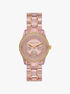 Ritz Pavé Pink-Tone and Acetate Watch michael kors ritz pav pink tone and acetate watch