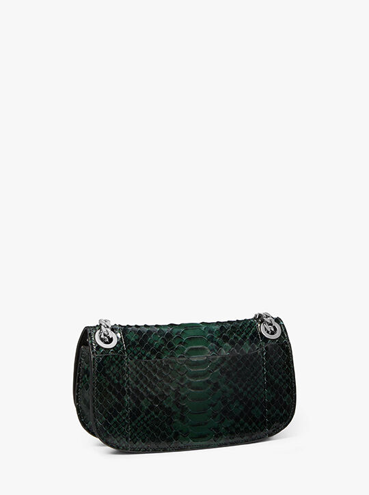 michael kors christie mini python embossed leather envelope bag