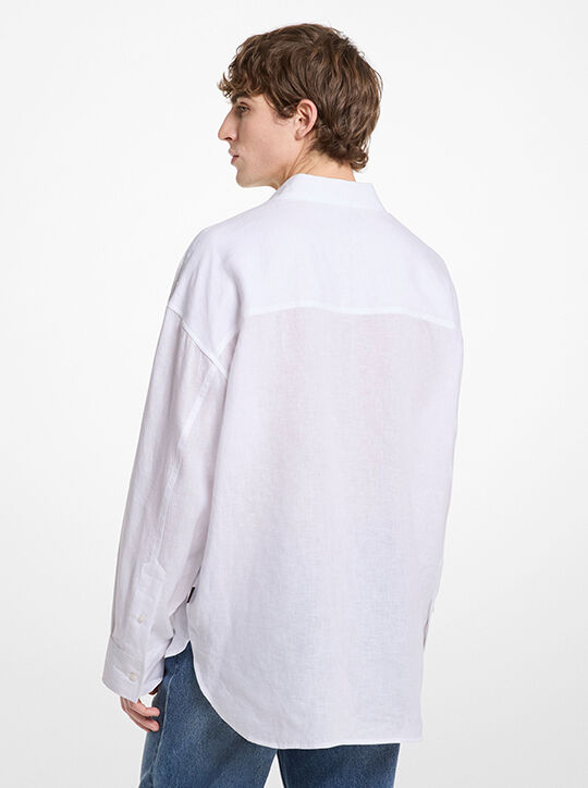 michael kors oversized linen shirt