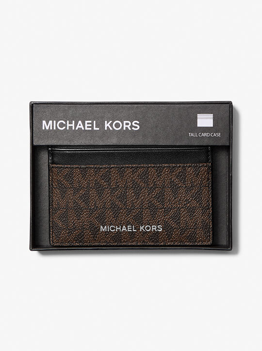 michael kors greyson logo tall card case