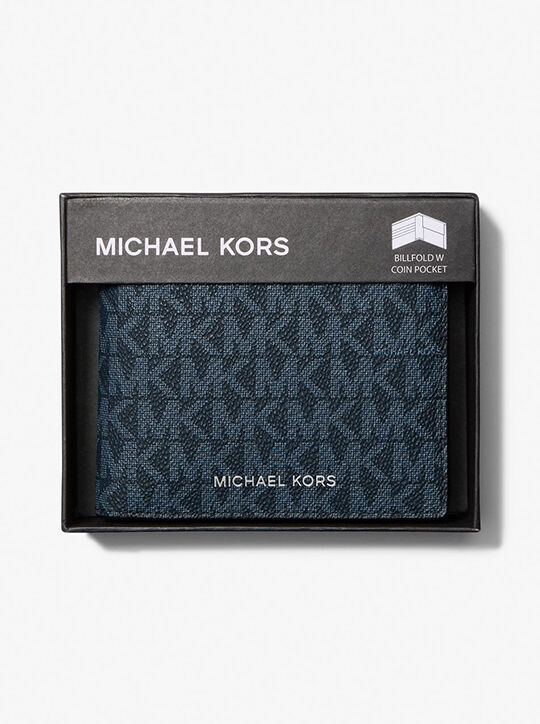 Cooper Logo Billfold Wallet With Coin Pouch michael kors cooper logo billfold wallet with coin pouch
