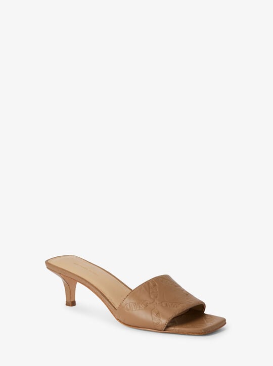 Merriam Empire Diamond Monogram Embossed Mule michael kors merriam empire diamond monogram embossed mule