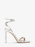 Chrissy Metallic Python Embossed Leather Sandal michael kors chrissy metallic python embossed leather sandal