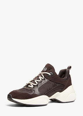 michael kors bowie tk and logo jacquard trainer