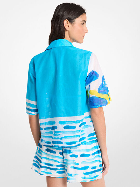michael kors x christina zimpel cotton lawn shirt