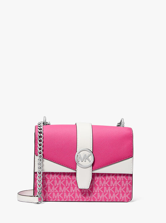 Greenwich Small Color-Block Signature Logo Crossbody Bag michael kors greenwich small color block signature logo crossbody bag