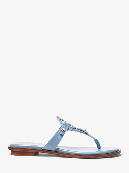 Aubrey Cutout Leather T-Strap Sandal michael kors aubrey cutout leather t strap sandal