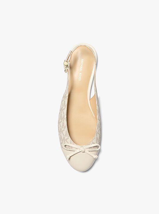 Piper Signature Logo Slingback Ballet Flat michael kors piper signature logo slingback ballet flat