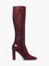 Carly Python Embossed Leather Boot michael kors carly python embossed leather boot